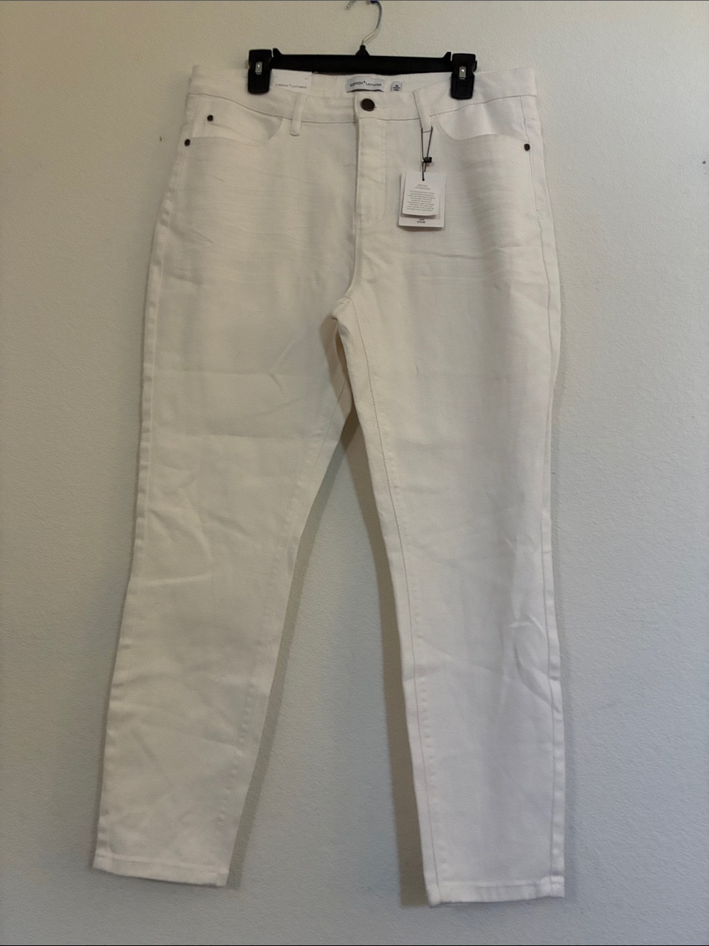 Gibson Latimer White Ankle Cropped Jeans
